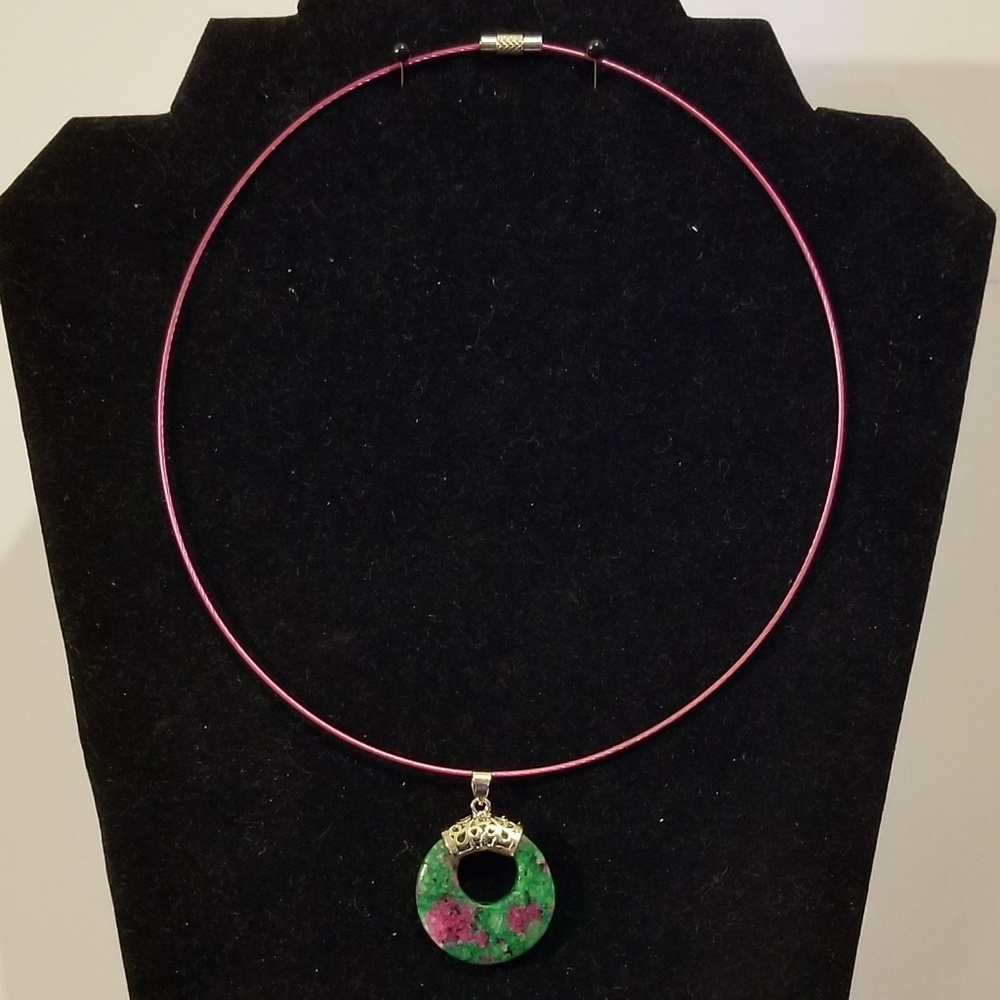 Gemstone Go-Go Memory Wire Necklace